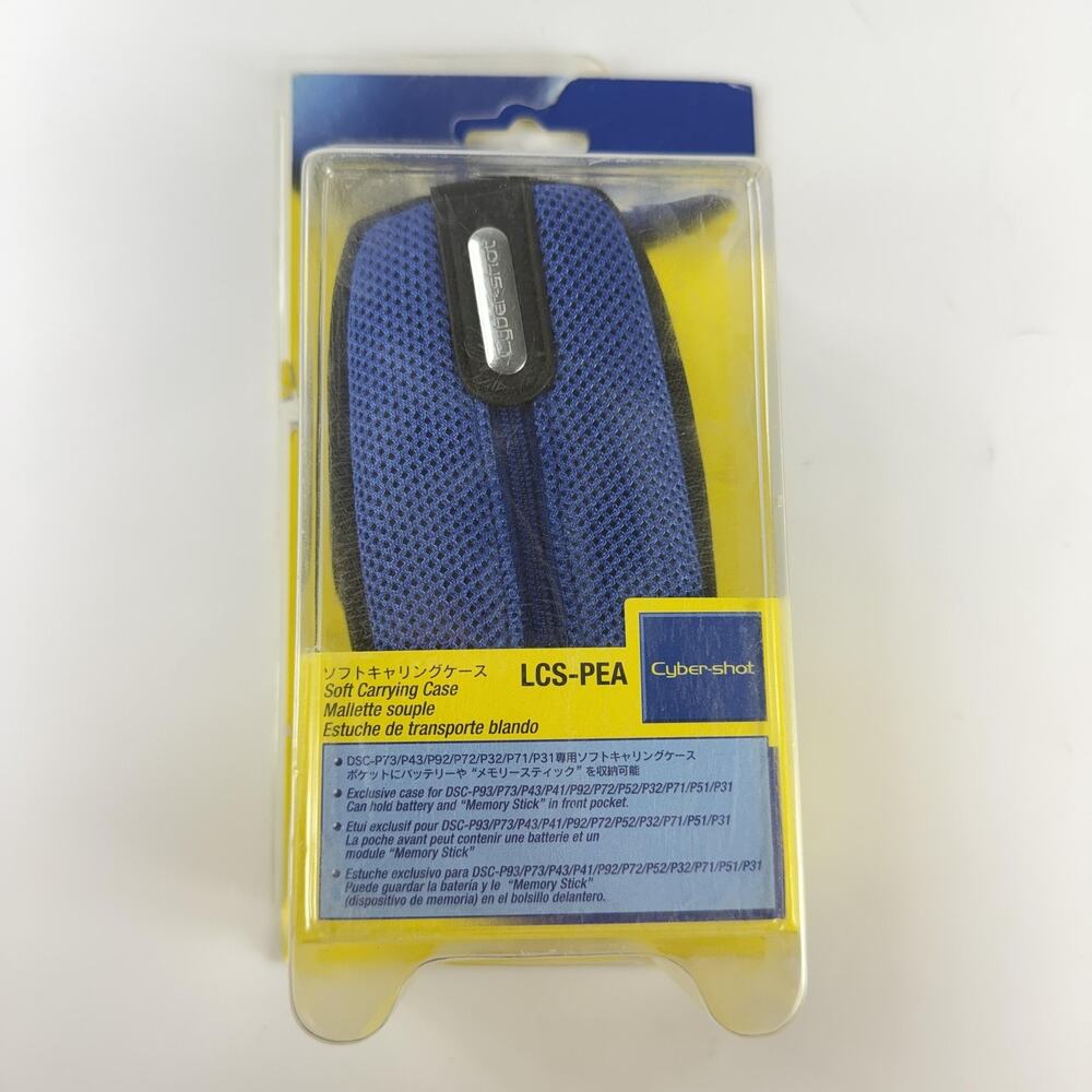 Sony LCS-PEA Cyber-shot Blue Soft Camera Case Belt Loop Clip For DSC-P Series